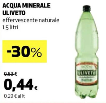 Coop ACQUA MINERALE ULIVETO 1,5 litri offerta