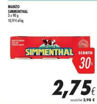 Coop Simmenthal Manzo offerta
