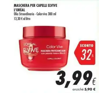 Coop L'Oreal Paris Mascher Per Capelli Elvive offerta