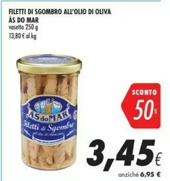 Coop ASdoMAR - Filetti Di Sgombro All'Olio Di Oliva 250 G(ml) offerta