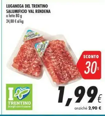 Coop Salumificio val rendena Luganega Del Trentino offerta