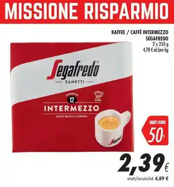 Coop Segafredo Zanetti - Intermezzo 500 G(ml) offerta