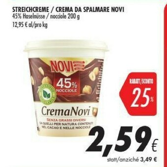 Coop Novi Crema 45% Nocciole 200 G(ml) offerta