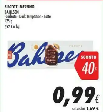 Coop Bahlsen Biscotti Messino Fondente offerta
