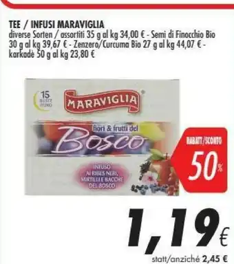Coop Maraviglia Infuso Zenzero E Arancia Bio 35 G(ml) offerta