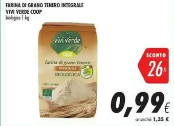 Coop Vivi Verde Coop - Farina di Grano Tenero Tipo "00" Biologica 1000 g(ml) offerta