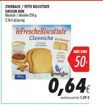 Coop Grissin bon LeFrescheBiscottate Gusto Classico 250 G(ml) offerta