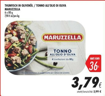 Coop Maruzzella Tonno All'Olio Di Oliva 80 G(ml) offerta