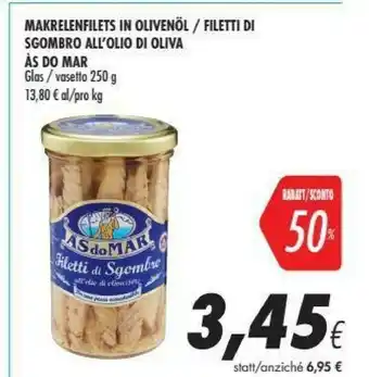 Coop As Do Mar Filetti Di Sgombro All'olio Di Oliva offerta
