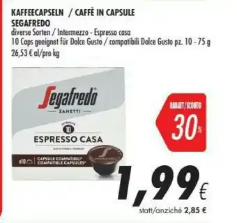 Coop Segafredo Caffè In Capsule offerta