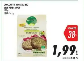 Coop Coop - Crocchette Vegetali A Base Di Spinaci E Tufu Biologiche Vivi Verde 190 G(ml) offerta
