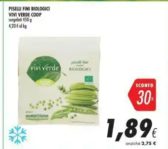 Coop Fini Modena Coop - Piselli Fini Surgelati Biologici Vivi Verde 450 G(ml) offerta