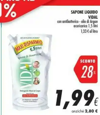 Coop Vidal Sapone Liquido offerta
