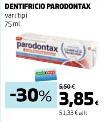 Coop DENTIFRICIO PARODONTAX vari tipi 75 ml ` offerta