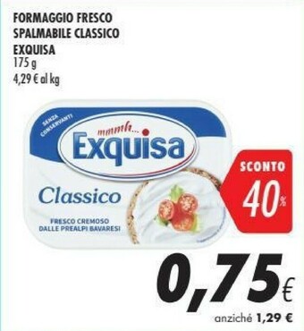 Coop Exquisa Formaggio Fresco Cremoso Classico 175 G(ml) offerta