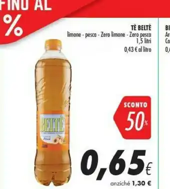 Coop Beltè Tè Limone offerta