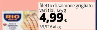 Coop filetto di salmone grigliato in olio extravergine di oliva 125g offerta