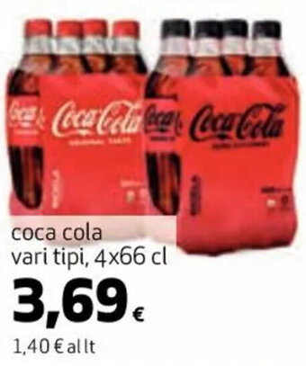 Coop coca cola vari tipi, 4x66 cl offerta