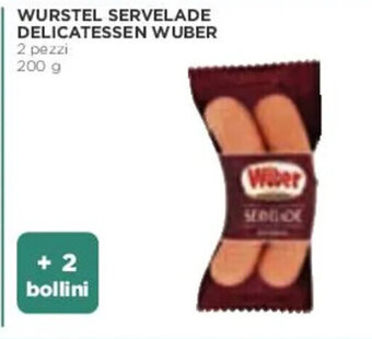 Coop WURSTEL SERVELADE DELICATESSEN WUBER 2 pezzi 200 g offerta