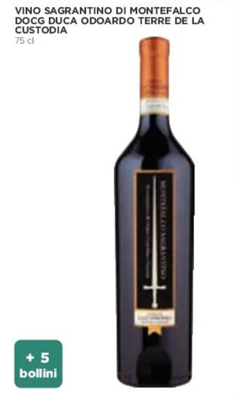 Coop VINO SAGRANTINO DI MONTEFALCO DOCG DUCA ODOARDO TERRE DE LA CUSTODIA 75 cl offerta