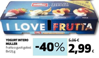 Coop YOGURT INTERO MULLER frutta o gusti golosi 8x125 g offerta