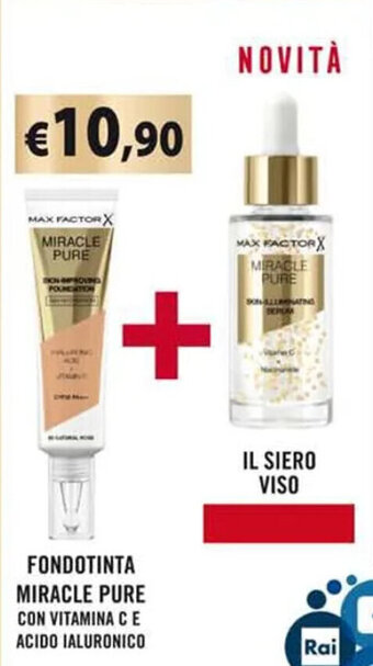 Acqua & Sapone Max Factor FONDOTINTA MIRACLE PURE + IL SIERO VISO offerta