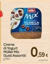 Carrefour Muller Mix Yogurt Bianco Più Fragole 150 G(ml) offerta