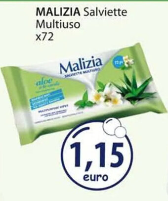 Acqua & Sapone MALIZIA Salviette Multiuso x72 offerta