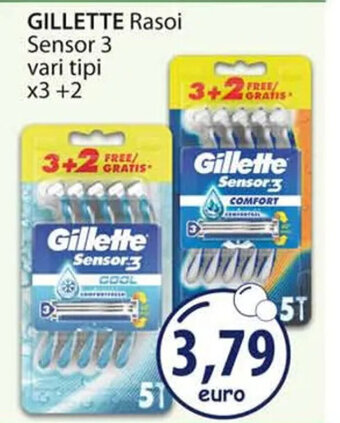 Acqua & Sapone GILLETTE Rasoi Sensor 3 vari tipi x3 +2 offerta