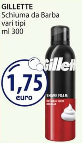 Acqua & Sapone GILLETTE Schiuma da Barba vari tipi ml 300 offerta