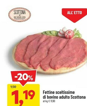 DPiù Scottona Fettine Sceltissime Di Bovino Adulto offerta