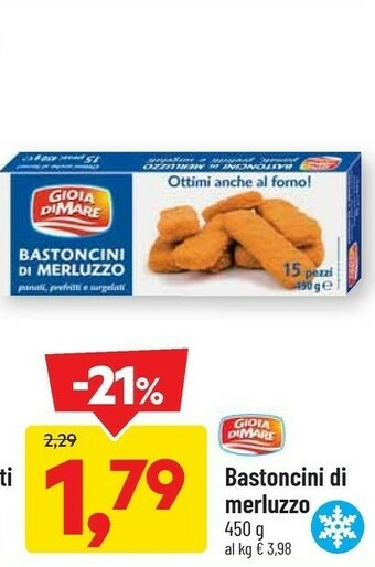 DPiù Gioia di mare Bastoncini Di Merluzzo offerta