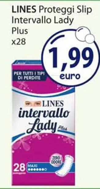 Acqua & Sapone LINES Proteggi Slip Intervallo Lady Plus x28 offerta