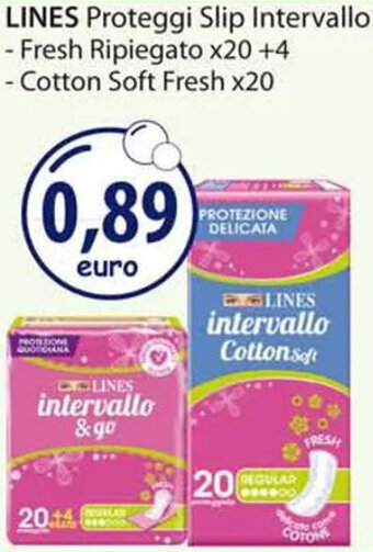Acqua & Sapone LINES Proteggi Slip Intervallo - Fresh Ripiegato x20 +4 - Cotton Soft Fresh x20 offerta