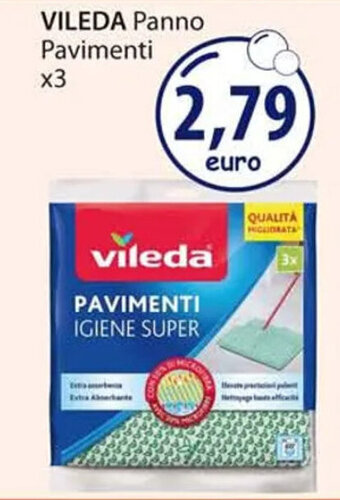 Acqua & Sapone VILEDA Panno Pavimenti x3 offerta