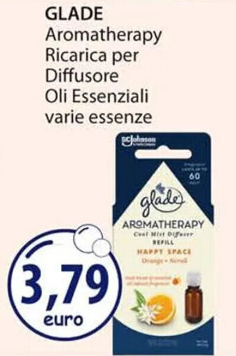 Acqua & Sapone GLADE Aromatherapy Ricarica per Diffusore Oli Essenziali varie essenze offerta