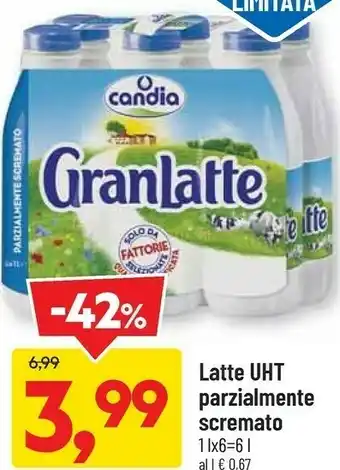 Latte candia Latte UHT Parzialmente Scremato A Lunga Conservazione 1000 G(ml)