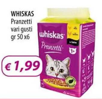 Acqua & Sapone WHISKAS Pranzetti vari gusti gr 50 x6 offerta