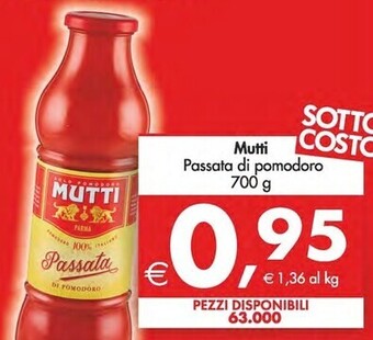 Gourmet Déco Mutti passata di pomodoro offerta