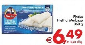Gourmet Déco Findus filetti di merluzzo offerta