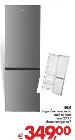 Ngm frigorifero combinato total no frost inox 293 it classe energetica f