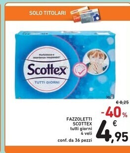 Spazio Conad Scottex fazzoletti offerta