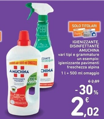 Amuchina igienizzante ,disinfettante