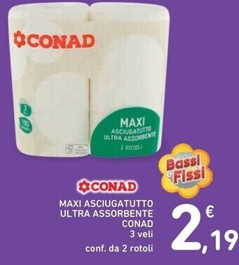 Spazio Conad Conad maxi asciugatutto ultra assorbente offerta
