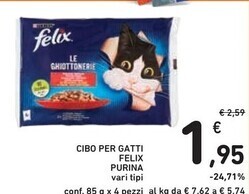 Spazio Conad Purina cibo per gatti felix offerta