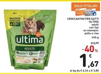 Spazio Conad Ultima croccantini per gatti offerta