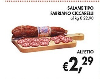 Coal Salumificio ciccarelli salame tipo fabriano offerta