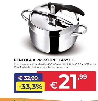 Pentola a pressione easy 5 l