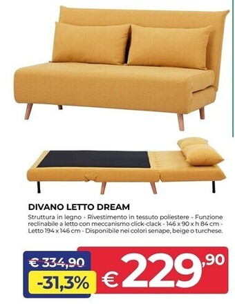 Divano letto dream