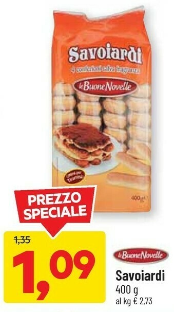 DPiù Le buone novelle Savoiardi offerta